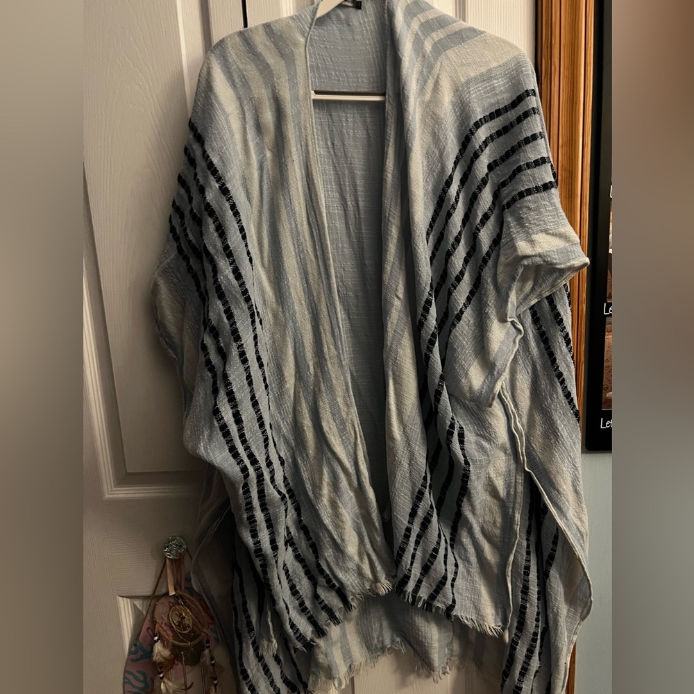 Blue and white shawl from American Eagle